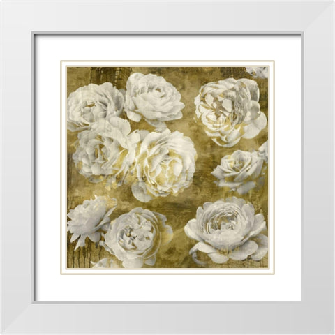 White in Gold White Modern Wood Framed Art Print with Double Matting by Bennett, Kate