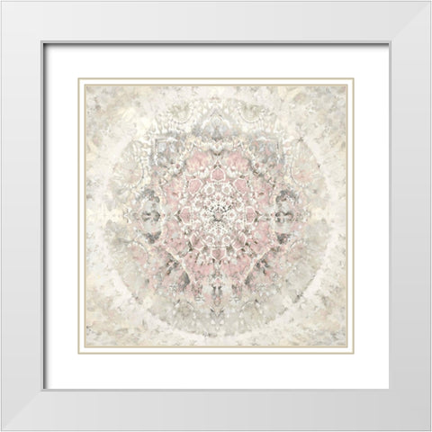 Tapestry with Pink White Modern Wood Framed Art Print with Double Matting by Kearns, Molly