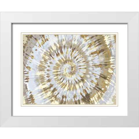 Tie Dye Neutral White Modern Wood Framed Art Print with Double Matting by Kearns, Molly