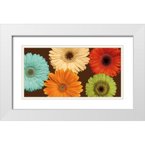 Daisys Friends White Modern Wood Framed Art Print with Double Matting by Blake, Lindsay