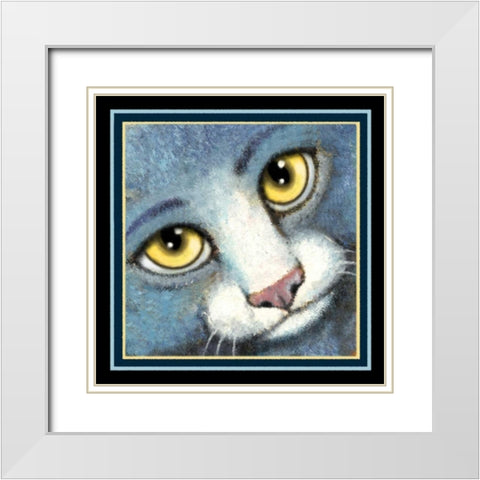 Blue Ribbon Baby (Detail) White Modern Wood Framed Art Print with Double Matting by Seeley, Laura