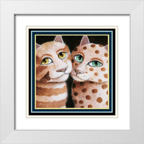 First Date (Detail) White Modern Wood Framed Art Print with Double Matting by Seeley, Laura