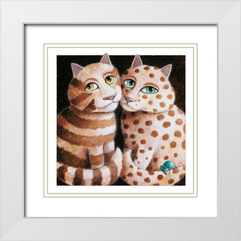 First Date (with Mouse) White Modern Wood Framed Art Print with Double Matting by Seeley, Laura