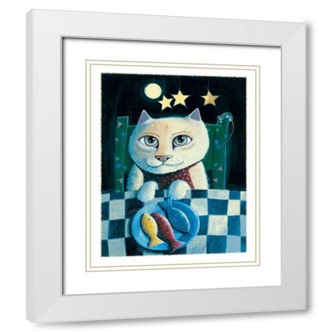 Fresh Catch White Modern Wood Framed Art Print with Double Matting by Seeley, Laura