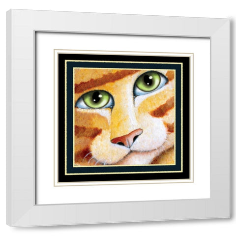 Party Night (Detail Yellow) White Modern Wood Framed Art Print with Double Matting by Seeley, Laura