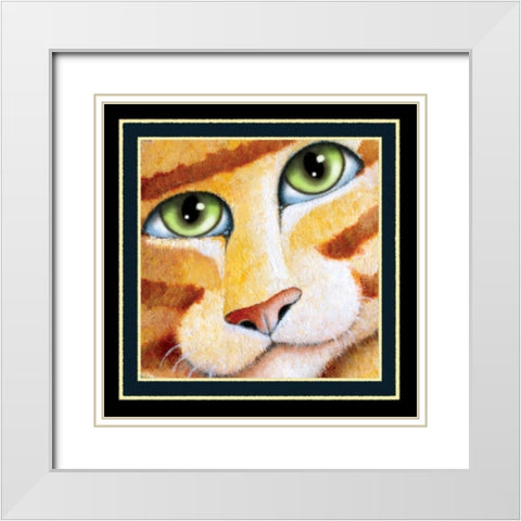 Party Night (Detail Yellow) White Modern Wood Framed Art Print with Double Matting by Seeley, Laura