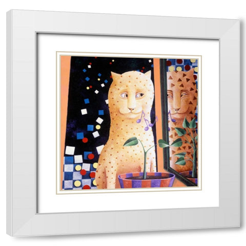Reflect White Modern Wood Framed Art Print with Double Matting by Seeley, Laura