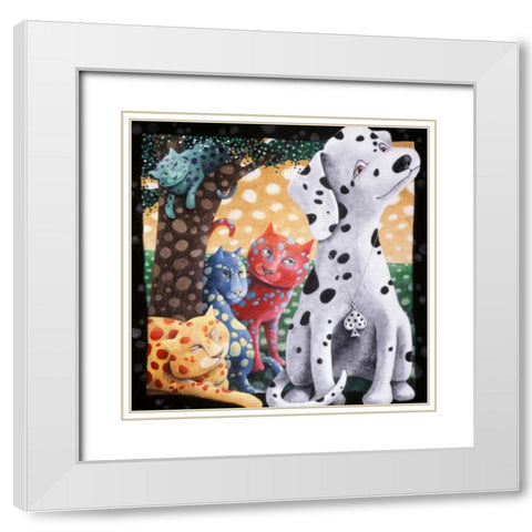 The World We Weave White Modern Wood Framed Art Print with Double Matting by Seeley, Laura