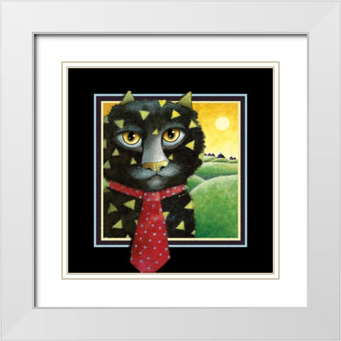 The Architect (Black) White Modern Wood Framed Art Print with Double Matting by Seeley, Laura