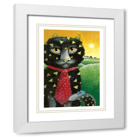 The Architect White Modern Wood Framed Art Print with Double Matting by Seeley, Laura