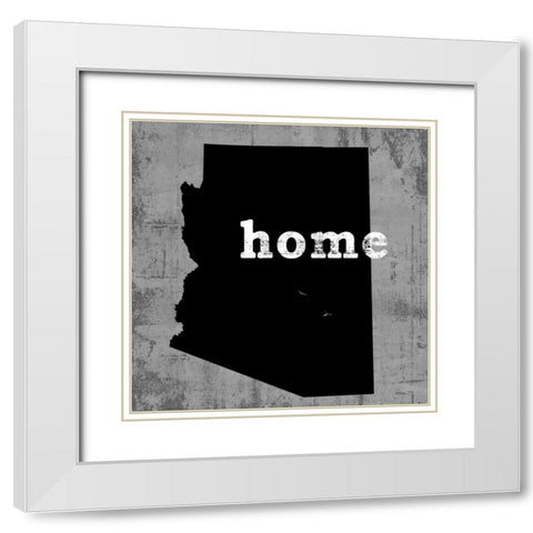 Arizona White Modern Wood Framed Art Print with Double Matting by Wilson, Luke