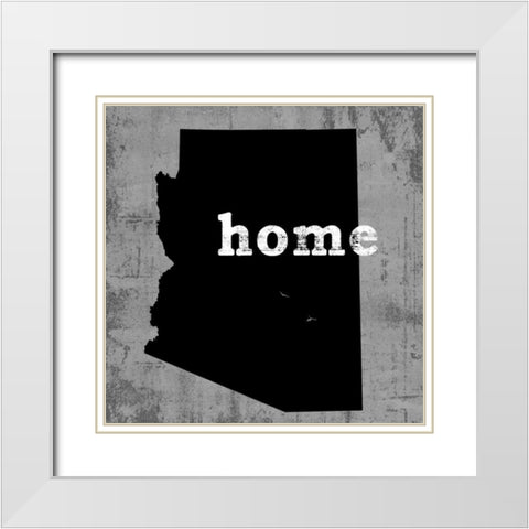 Arizona White Modern Wood Framed Art Print with Double Matting by Wilson, Luke