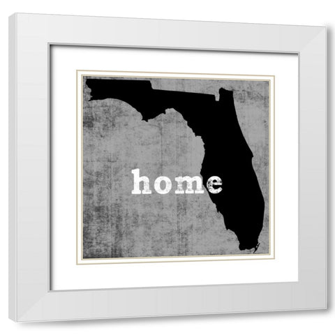 Florida White Modern Wood Framed Art Print with Double Matting by Wilson, Luke