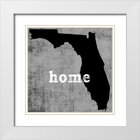 Florida White Modern Wood Framed Art Print with Double Matting by Wilson, Luke