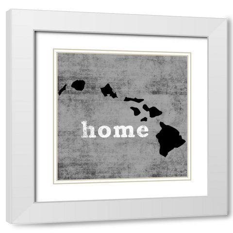 Hawaii White Modern Wood Framed Art Print with Double Matting by Wilson, Luke