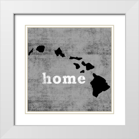 Hawaii White Modern Wood Framed Art Print with Double Matting by Wilson, Luke