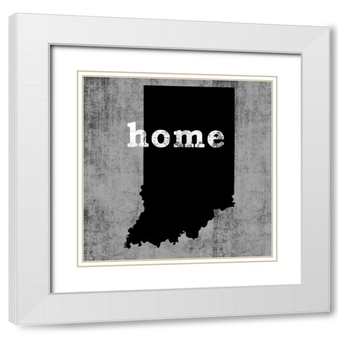 Indiana White Modern Wood Framed Art Print with Double Matting by Wilson, Luke