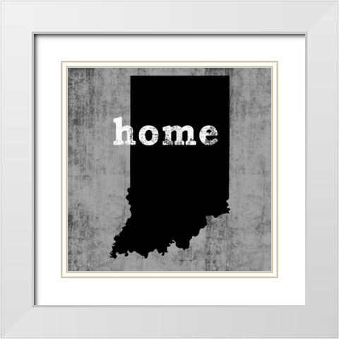 Indiana White Modern Wood Framed Art Print with Double Matting by Wilson, Luke