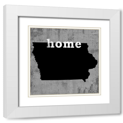 Iowa White Modern Wood Framed Art Print with Double Matting by Wilson, Luke