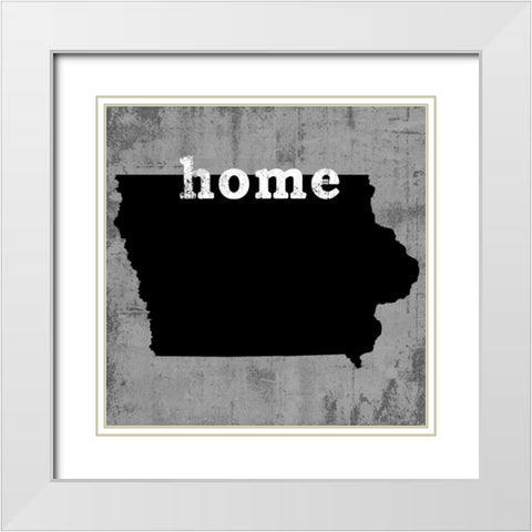 Iowa  White Modern Wood Framed Art Print with Double Matting by Wilson, Luke