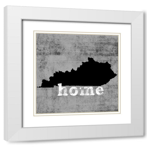 Kentucky White Modern Wood Framed Art Print with Double Matting by Wilson, Luke