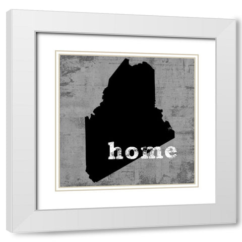 Maine White Modern Wood Framed Art Print with Double Matting by Wilson, Luke
