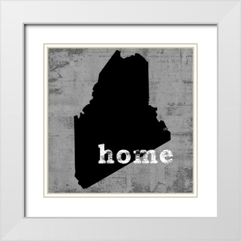 Maine White Modern Wood Framed Art Print with Double Matting by Wilson, Luke
