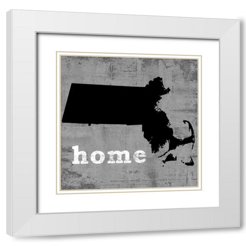 Massachusetts White Modern Wood Framed Art Print with Double Matting by Wilson, Luke