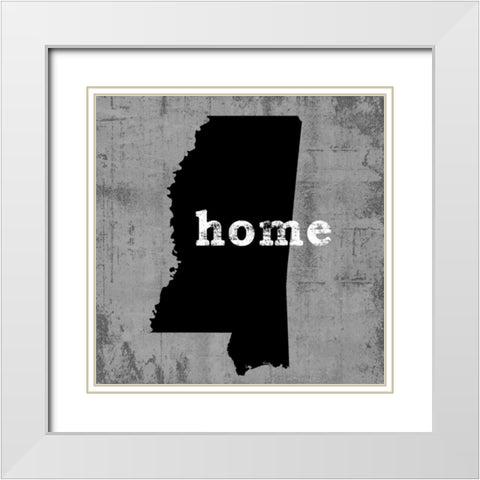 Mississippi White Modern Wood Framed Art Print with Double Matting by Wilson, Luke