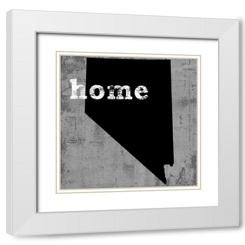 Nevada White Modern Wood Framed Art Print with Double Matting by Wilson, Luke
