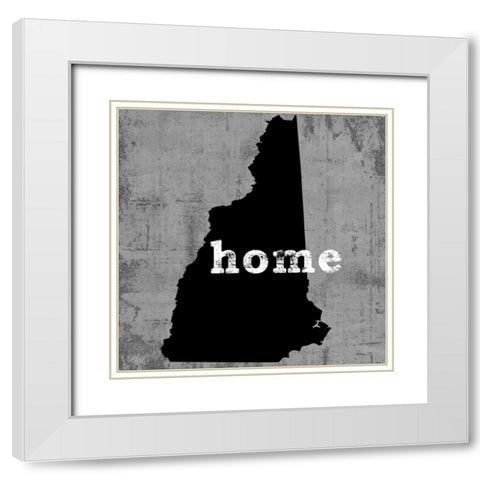 New Hampshire White Modern Wood Framed Art Print with Double Matting by Wilson, Luke