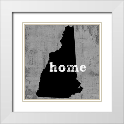 New Hampshire White Modern Wood Framed Art Print with Double Matting by Wilson, Luke
