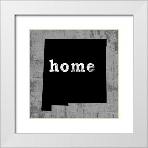 New Mexico White Modern Wood Framed Art Print with Double Matting by Wilson, Luke