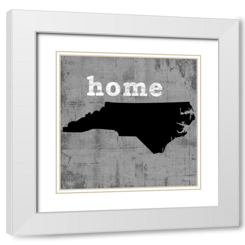 North Carolina White Modern Wood Framed Art Print with Double Matting by Wilson, Luke