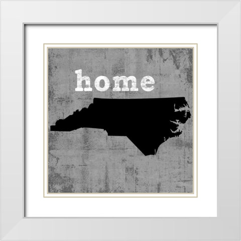North Carolina White Modern Wood Framed Art Print with Double Matting by Wilson, Luke