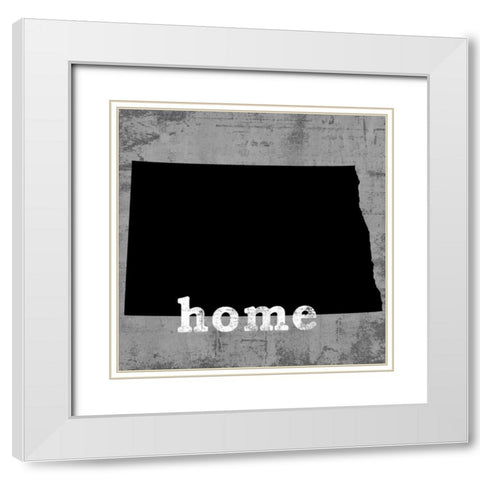 North Dakota White Modern Wood Framed Art Print with Double Matting by Wilson, Luke