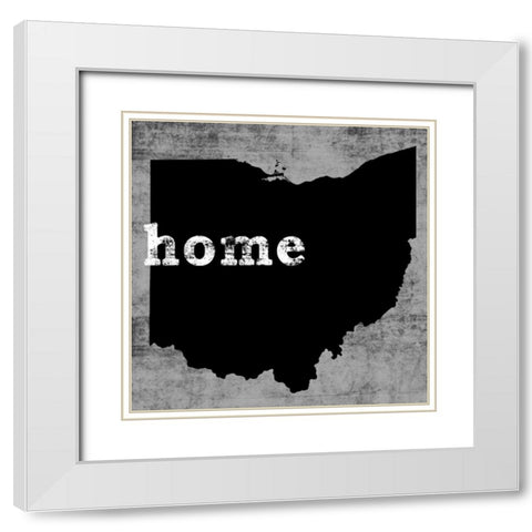 Ohio White Modern Wood Framed Art Print with Double Matting by Wilson, Luke