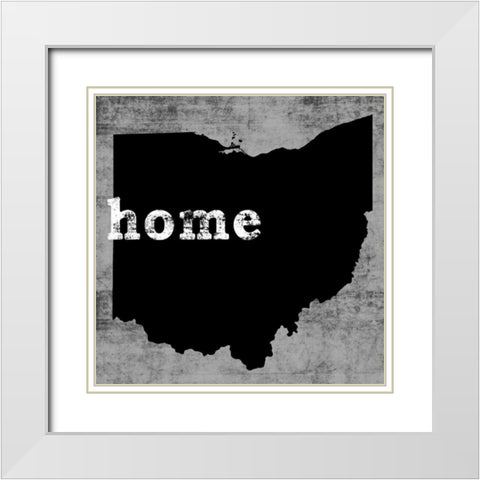 Ohio White Modern Wood Framed Art Print with Double Matting by Wilson, Luke