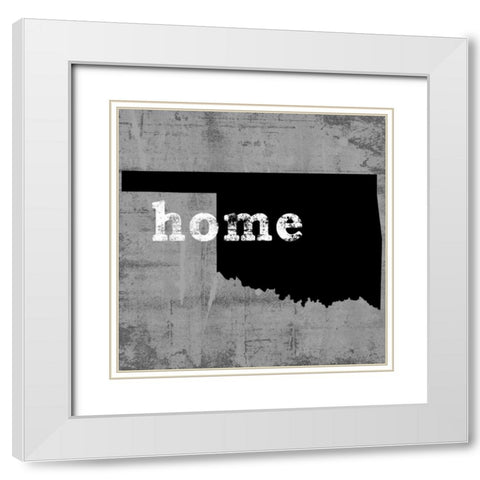 Oklahoma White Modern Wood Framed Art Print with Double Matting by Wilson, Luke