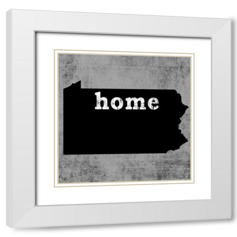 Pennsylvania White Modern Wood Framed Art Print with Double Matting by Wilson, Luke