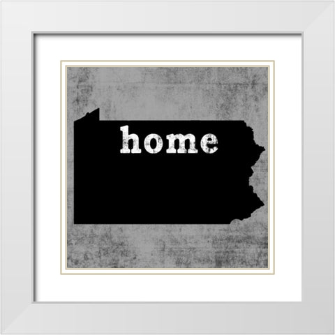 Pennsylvania White Modern Wood Framed Art Print with Double Matting by Wilson, Luke