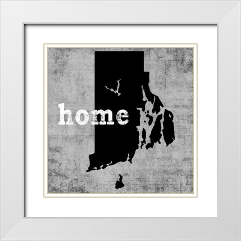 Rhode Island White Modern Wood Framed Art Print with Double Matting by Wilson, Luke
