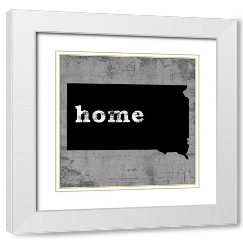 South Dakota White Modern Wood Framed Art Print with Double Matting by Wilson, Luke