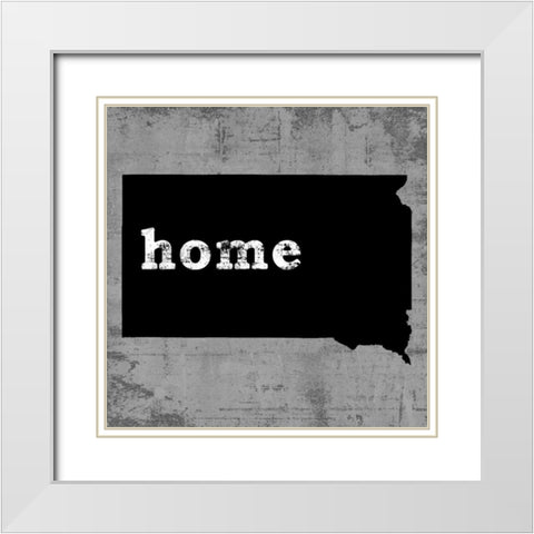 South Dakota White Modern Wood Framed Art Print with Double Matting by Wilson, Luke