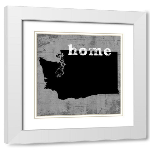 Washington White Modern Wood Framed Art Print with Double Matting by Wilson, Luke