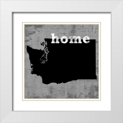 Washington White Modern Wood Framed Art Print with Double Matting by Wilson, Luke