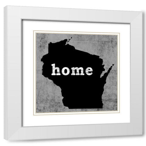 Wisconsin White Modern Wood Framed Art Print with Double Matting by Wilson, Luke