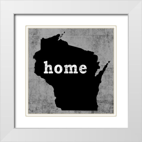 Wisconsin White Modern Wood Framed Art Print with Double Matting by Wilson, Luke