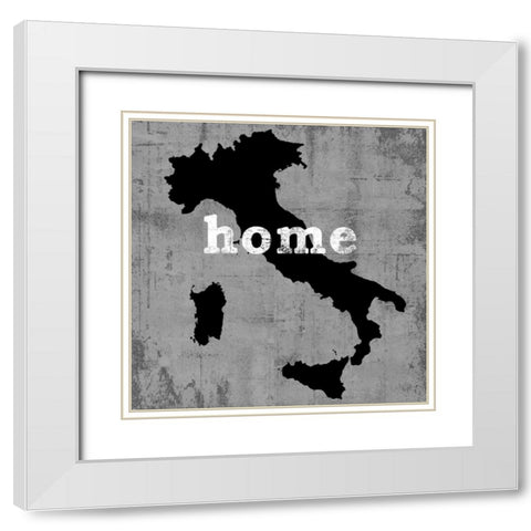 Italy White Modern Wood Framed Art Print with Double Matting by Wilson, Luke