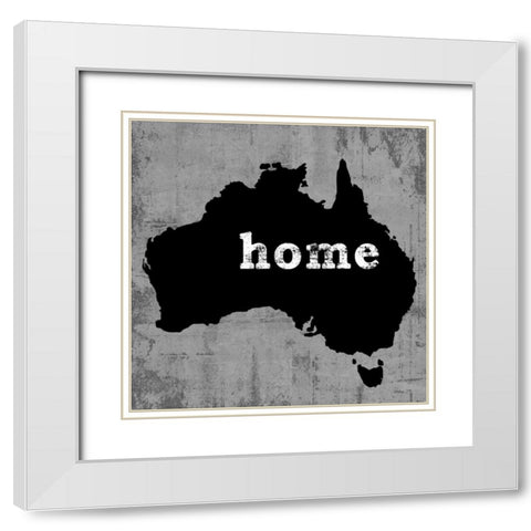 Australia White Modern Wood Framed Art Print with Double Matting by Wilson, Luke